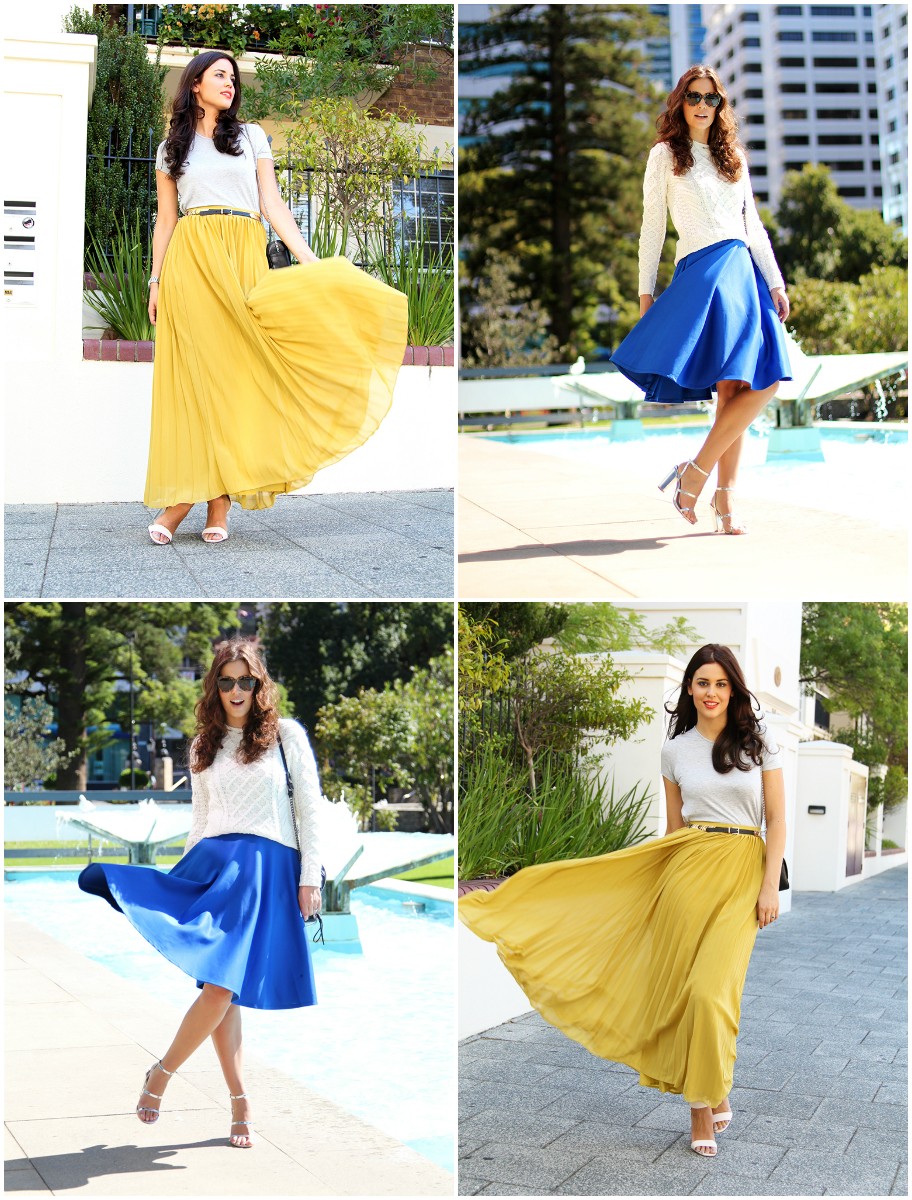 how to wear a maxi skirt